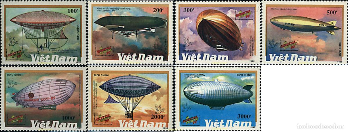 Sellos: 40256 MNH VIETNAM 1990 HELVETIA 90 Y STAMP WORLD LONDON 90. EXPOSICIONES FILATELICAS INTERNACIONALE