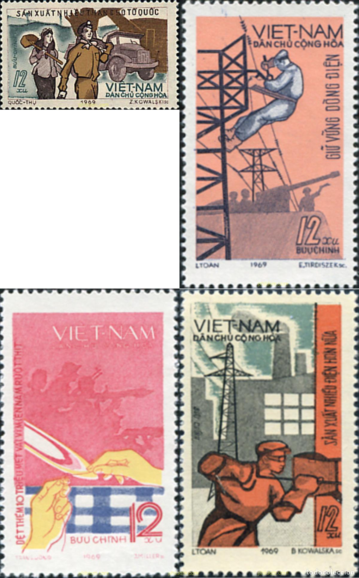 Stamps: 42873 MNH VIETNAM DEL NORTE 1970 INDUSTRIAS