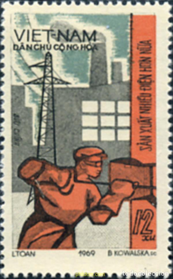 Stamps: 354601 MNH VIETNAM DEL NORTE 1970 INDUSTRIAS