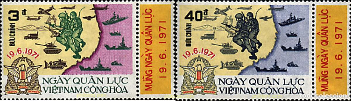 Francobolli: 42889 MNH VIETNAM DEL SUR 1971 DIA DE LAS FUERZAS ARMADAS