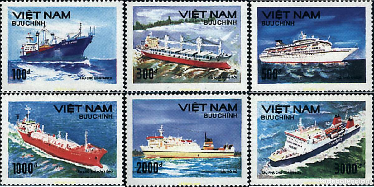 Sellos: 60035 MNH VIETNAM 1990 NAVIOS MODERNOS