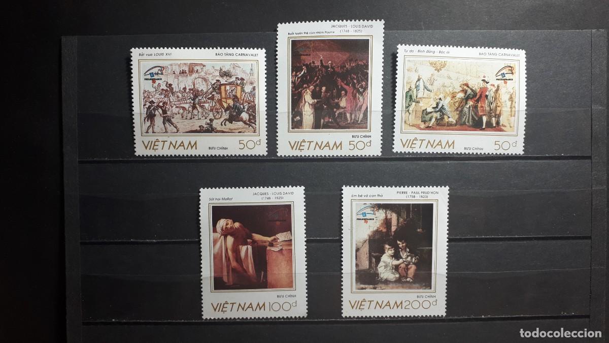 Sellos: VIETNAM. ARTE. A&Ntilde;O 1984.**. YVERT 989/92, 994