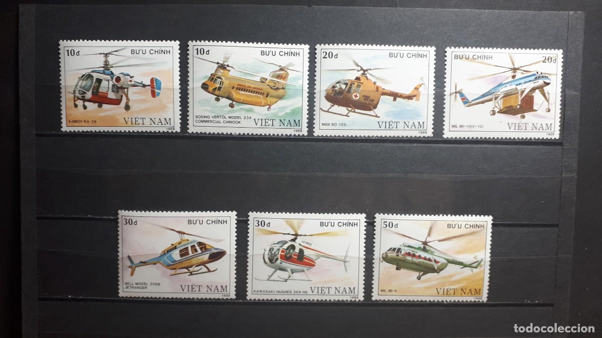 Sellos: VIETNAM. AVIONES. A&Ntilde;O 1988.**. YVERT 869/75