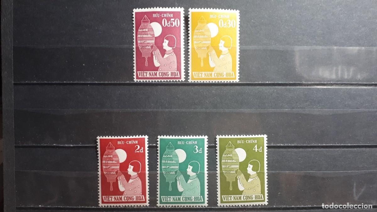 Sellos: VIETNAM DEL SUR. A&Ntilde;O 1958. **. YVERT 89/83