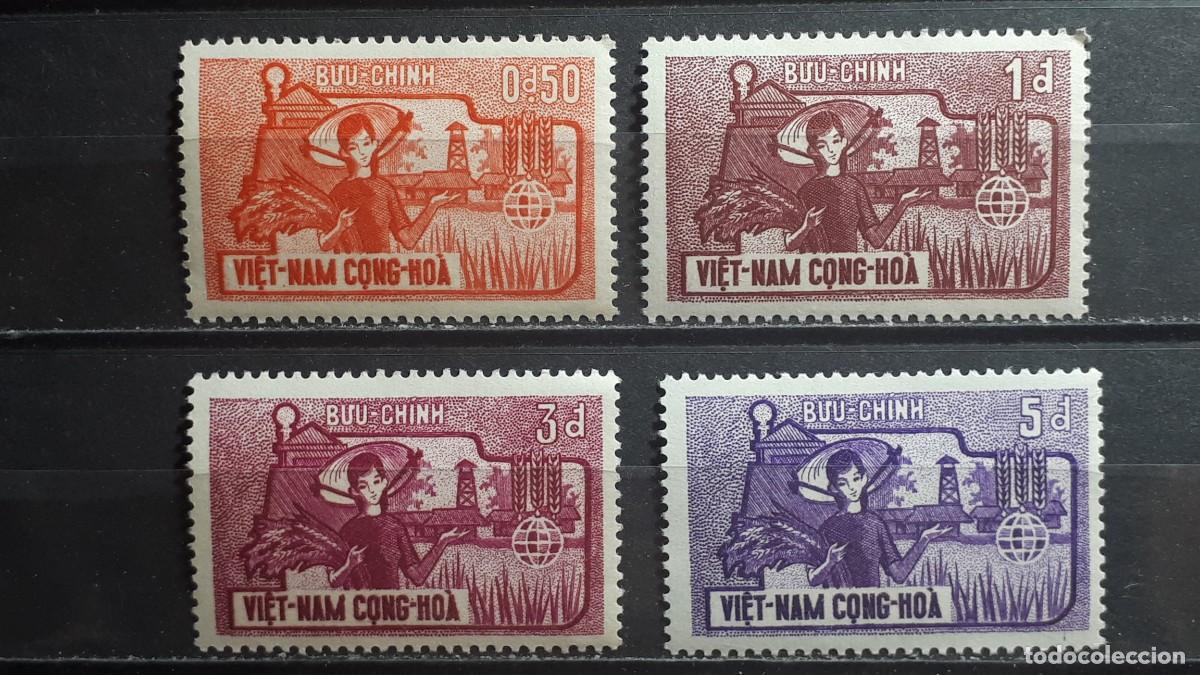 Sellos: VIETNAM DEL SUR. A&Ntilde;O 1963. **. YVERT 210/3