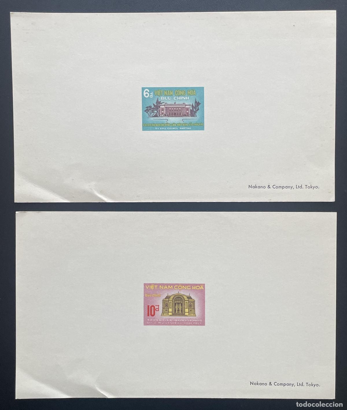 Sellos: Vietnam South 1971 YT 388 389 arquitectura parlamentaria APU a prueba de lujo