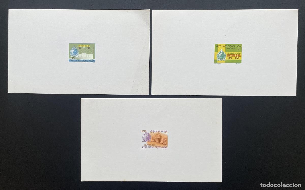 Sellos: Vietnam South 1973 YT 455-457 evento de lujo Interpol Police Globe