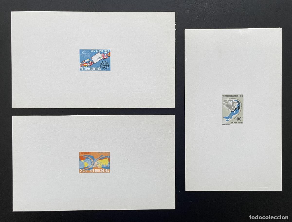 Sellos: Mapa de banderas la UPU para eventos lujo YT 489-491 del sur Vietnam 1974