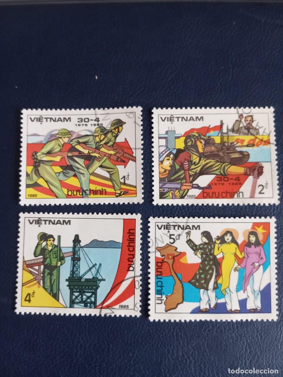 Sellos: VIET NAM 1985, D&Eacute;CIMO ANIVERSARIO DEL FIN DE LA GUERRA