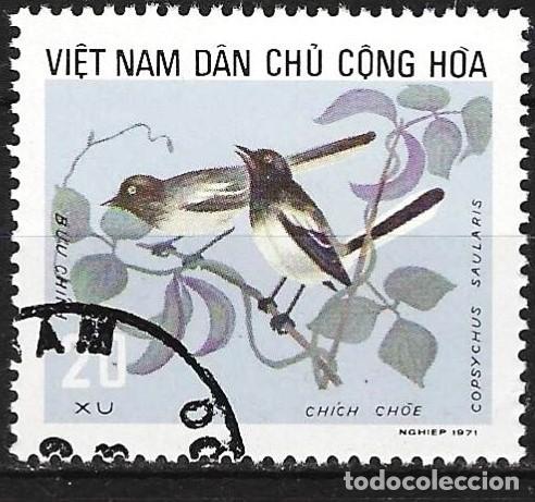 Sellos: Vietnam del Norte 1971 - Mi 737 - YT 796 - Ave : Mirlo oriental