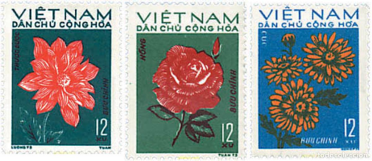 Sellos: 233893 MNH VIETNAM DEL NORTE 1974 FLORES