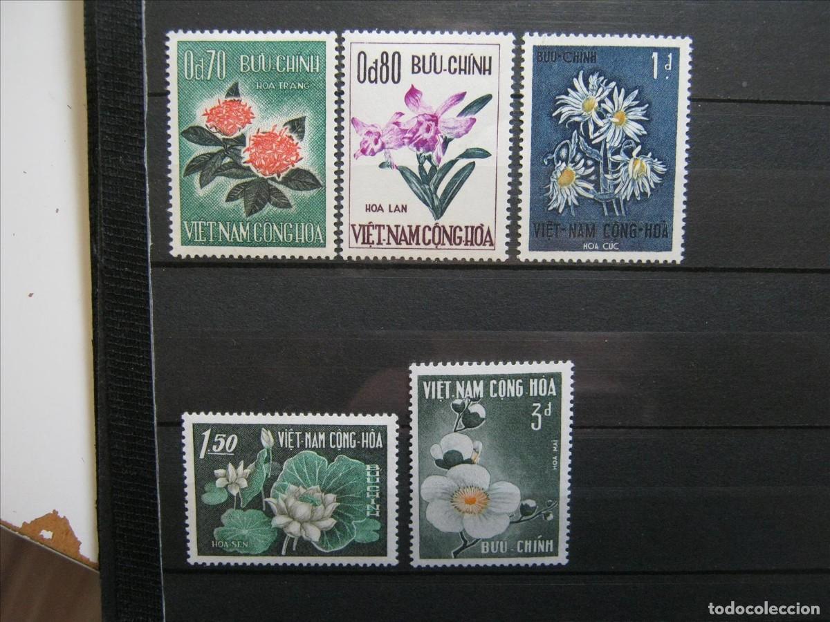 Francobolli: VIETNAM FLORES SERIE DE 1965 MNH** SIN CHARNELA LUJO. LEER.
