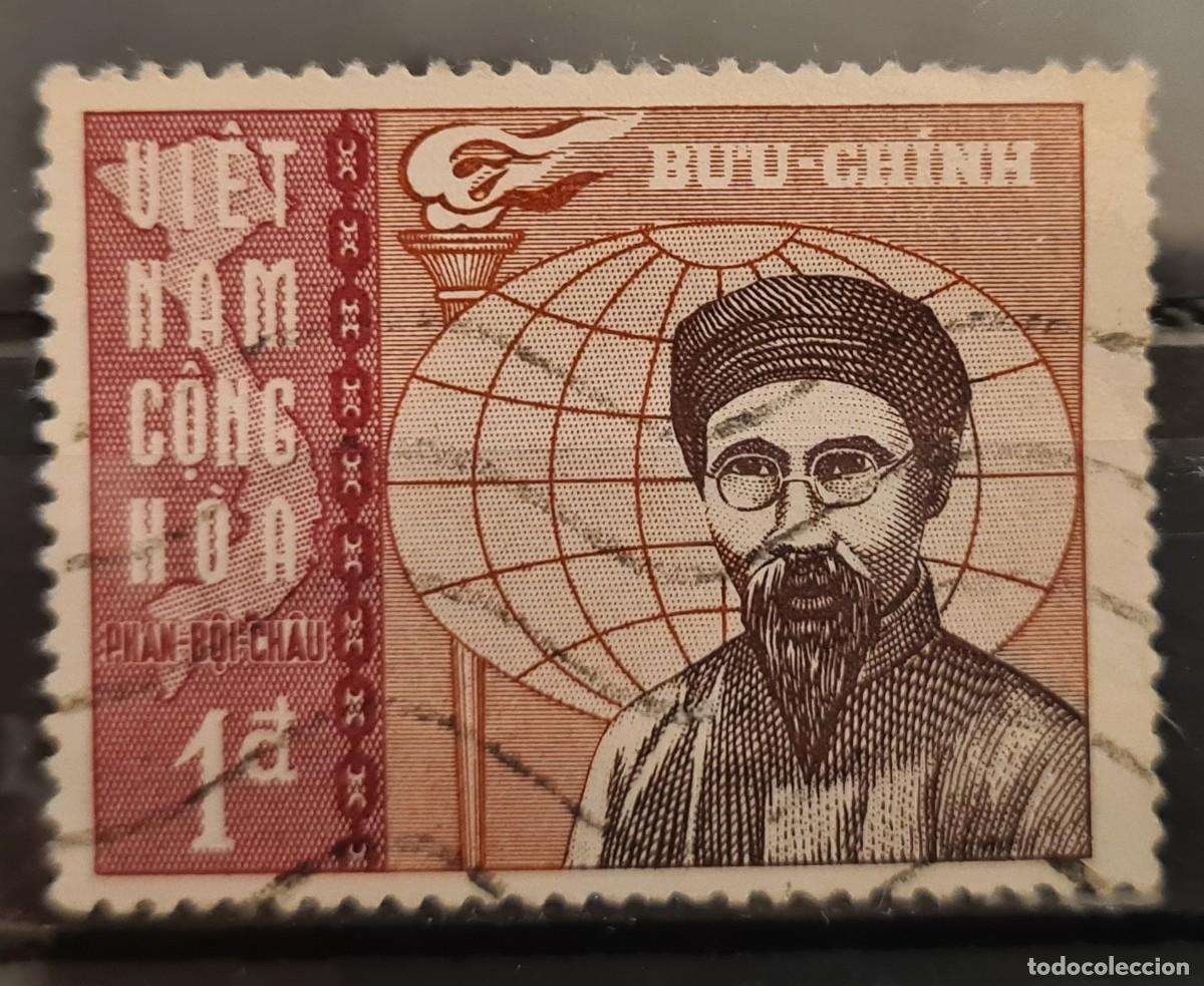 Sellos: Sello usado de Vietnam del sur 1967. Patriotas: Phan-bol-Chau