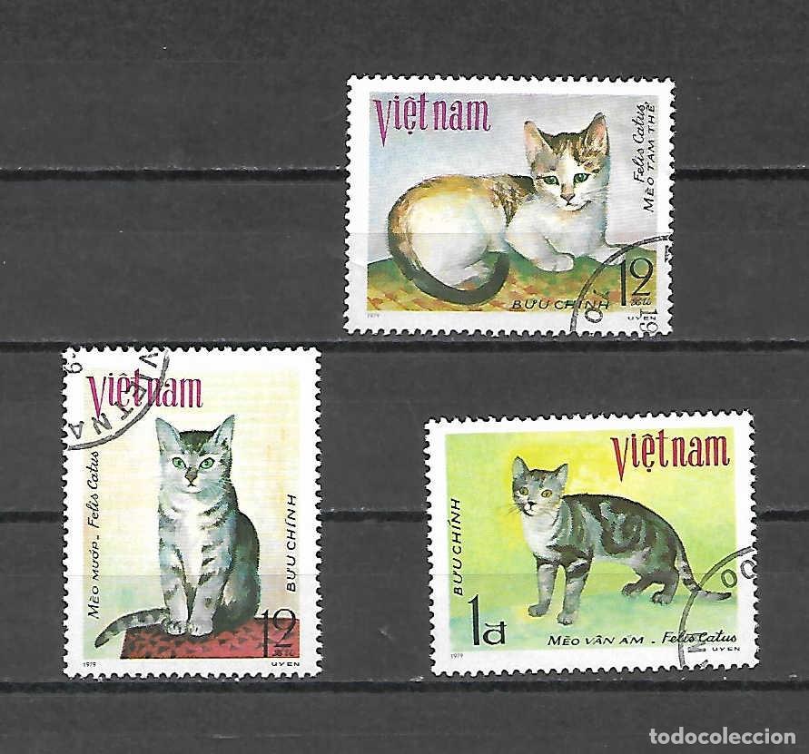 Sellos: Gatos de raza, en Vietnam. sellos a&ntilde;o 1979