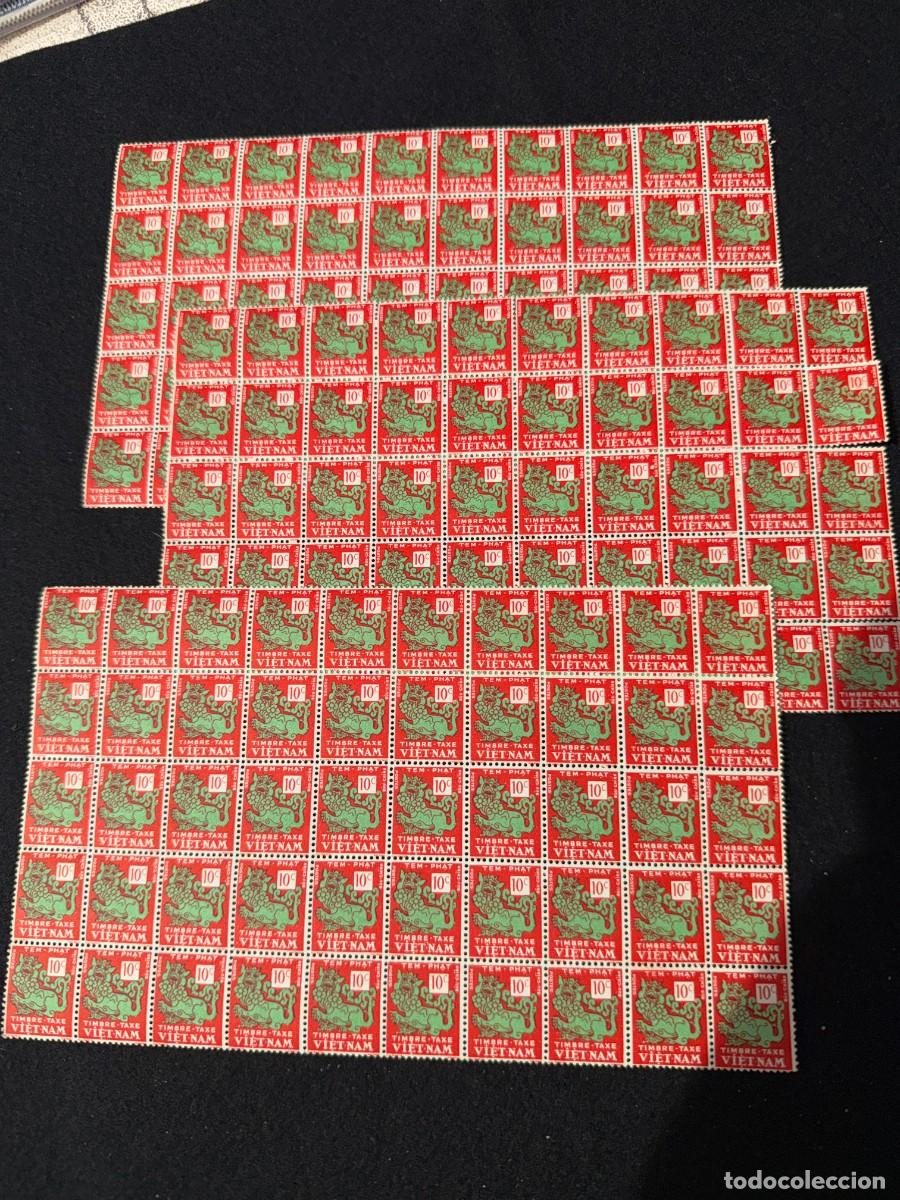 Timbres: MAS DE 1.200 SELLOS DE VIET NAM CONG HOA NUEVOS EN BLOQUES DE 50 Y 25 NUEVOS