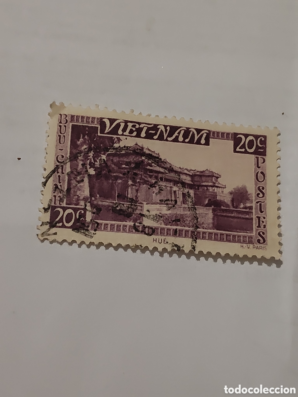 Sellos: Sello de Vietnam palacio Imperial de Hue 1951