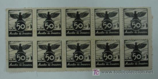 Sellos: 10 VI&Ntilde;ETAS DE AUXILIO DE INVIERNO. - Foto 1