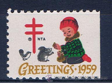 Sellos: greetings 1959 lucha antituberculosis  nueva** - Foto 1