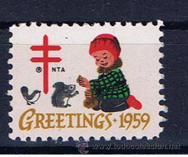 Sellos: greetings 1959 lucha antituberculosis  nueva** - Foto 1