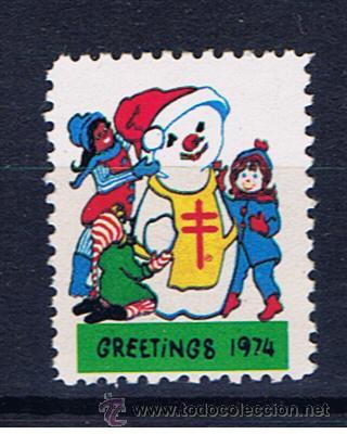 Sellos: greetings 1974 lucha antituberculosis  nueva** - Foto 1