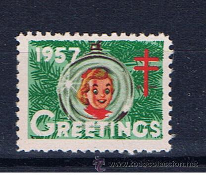 Sellos: greetings 1957 lucha antituberculosis  nueva** - Foto 1