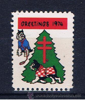 Sellos: greetings 1974 lucha antituberculosis  nueva** - Foto 1