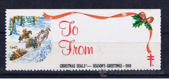 Sellos: greetings 1989 lucha antituberculosis  nueva** - Foto 1