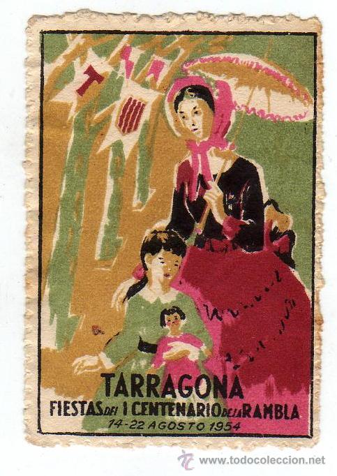 Sellos: VI&Ntilde;ETA DEL I CENTENARIO DE LA RAMBLA TARRAGONA 1954 - Foto 1
