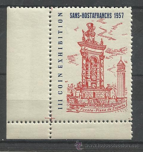 Sellos: 2 mostra numismatica 1957 sans hostafranchs nueva** - Foto 1