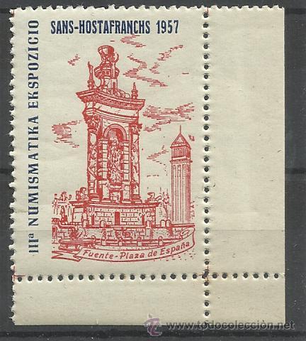 Sellos: 2 mostra numismatica 1957 sans hostafranchs nueva** - Foto 1