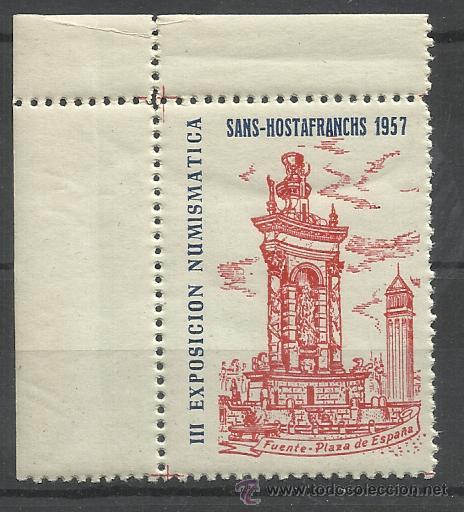 Sellos: 2 mostra numismatica 1957 sans hostafranchs nueva** - Foto 1