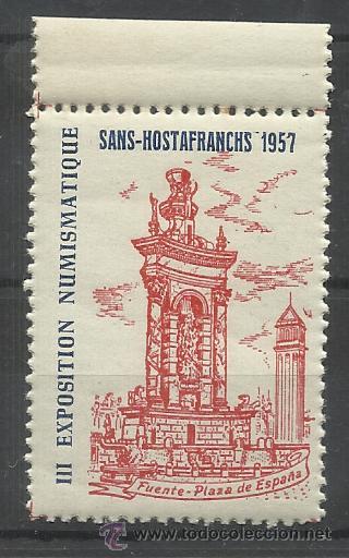 Sellos: 2 mostra numismatica 1957 sans hostafranchs nueva** - Foto 1
