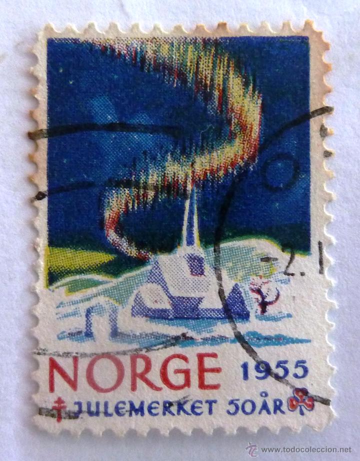Sellos: VI&Ntilde;ETAS NORUEGA 1955. USADA. - Foto 1