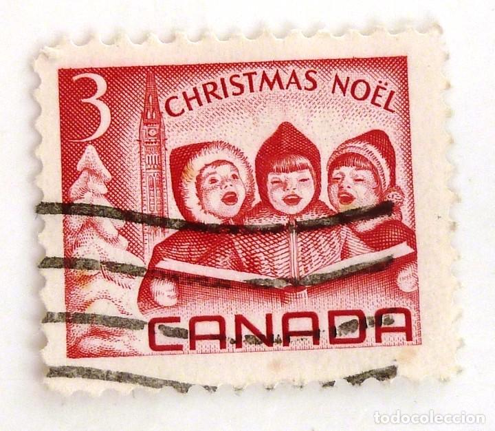 Sellos: VI&Ntilde;ETA CANADA. NAVIDAD. CON CHARNELA. - Foto 1