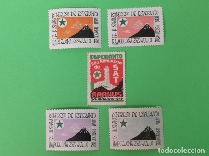 Sellos: ESPERANTO 5 VI&Ntilde;ETAS - Foto 1