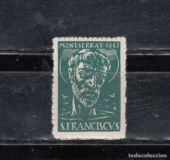 Sellos: MONTSERRATT 1947. S.FRANCISCUS - Foto 1