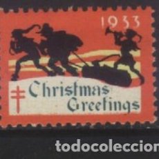 Sellos: S-8087- USA. VIÑETA. CHRISTMAS GREETINGS 1933. PRO TUBERCULOSOS. CRUZ DE LORENA.. Lote 390678964