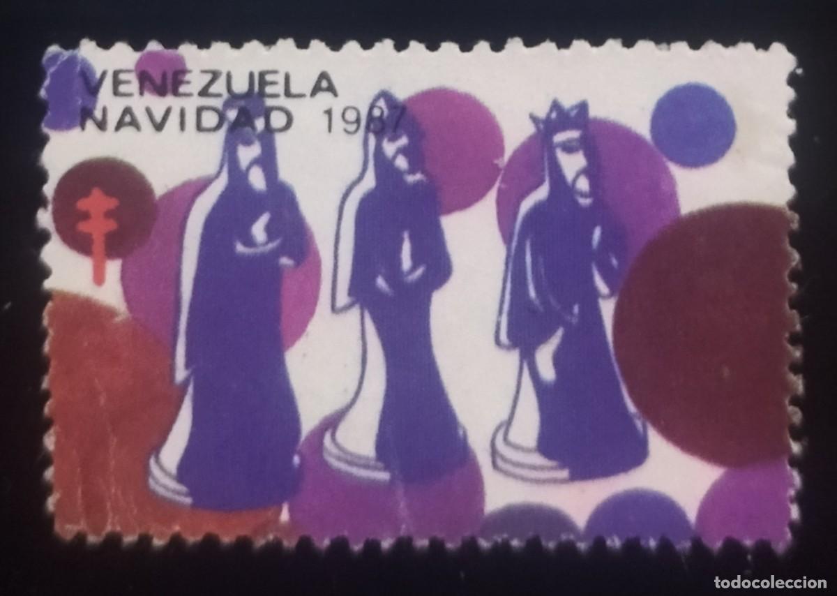 Briefmarken: VENEZUELA 1987 VI&Ntilde;ETA NAVIDAD - TUBERCULOSIS. USADO.