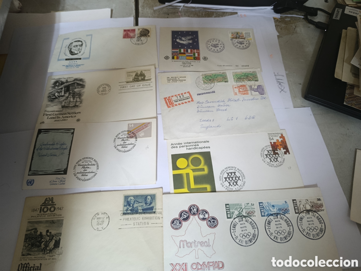 Sellos: Lote 37 sobres extranjeros. - Foto 2