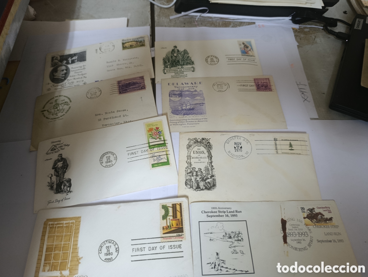 Sellos: Lote 37 sobres extranjeros. - Foto 3