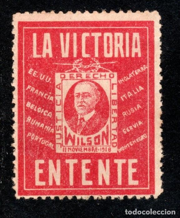 Sellos: LA VICTORIA ENTENTE. WOODROW WILSON.