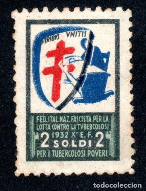Sellos: ITALIA 1932. FEDERAZIONE ITALIANA NAZIONALE FASCISTA PER LA LOTTA CONTRA LA TUBERCOLOSI.