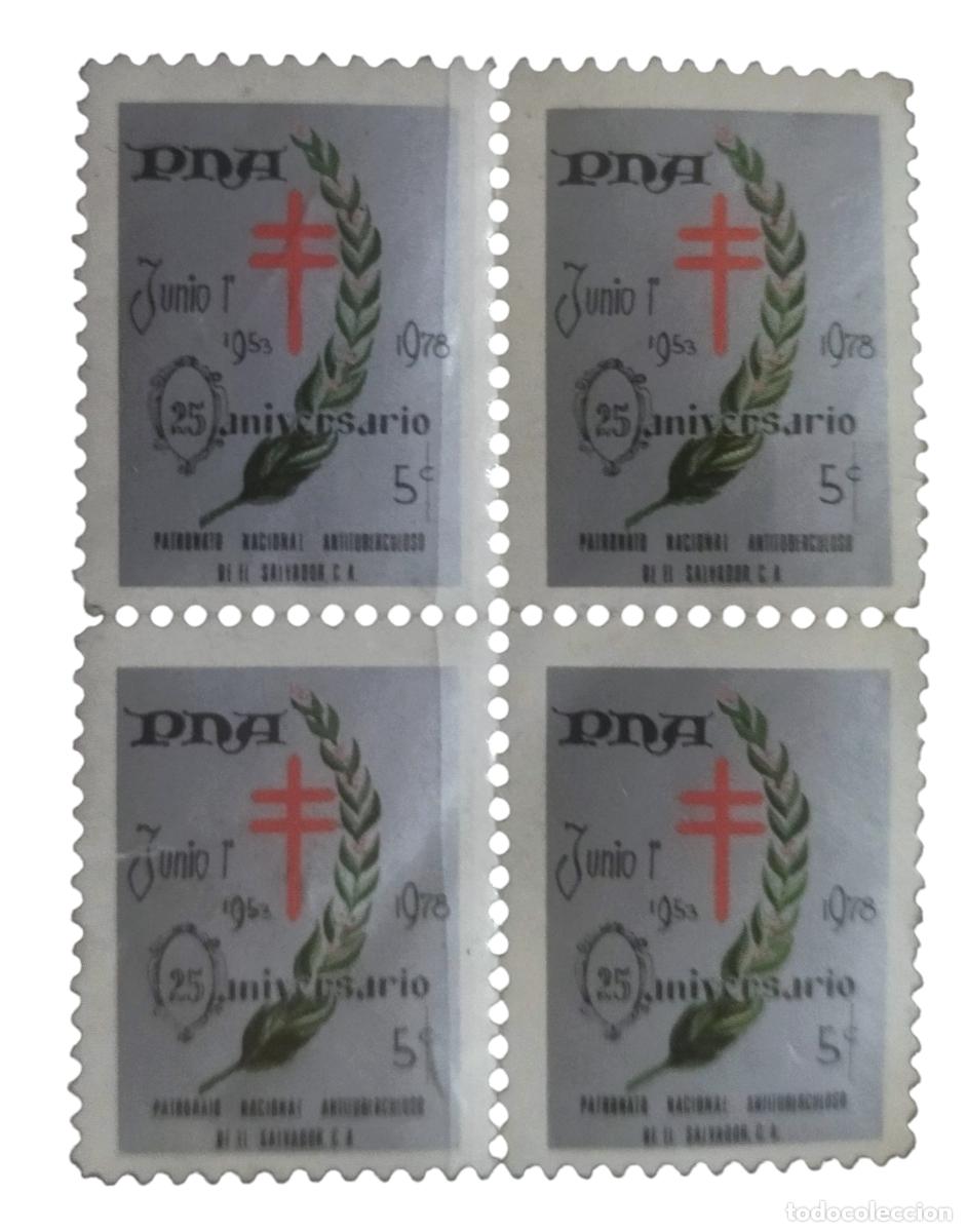 Briefmarken: EL SALVADOR 1978 Patronato Nacional Antituberculoso de El Salvador. BLOQUE DE 4 NUEVO SIN GOMA (MNG)