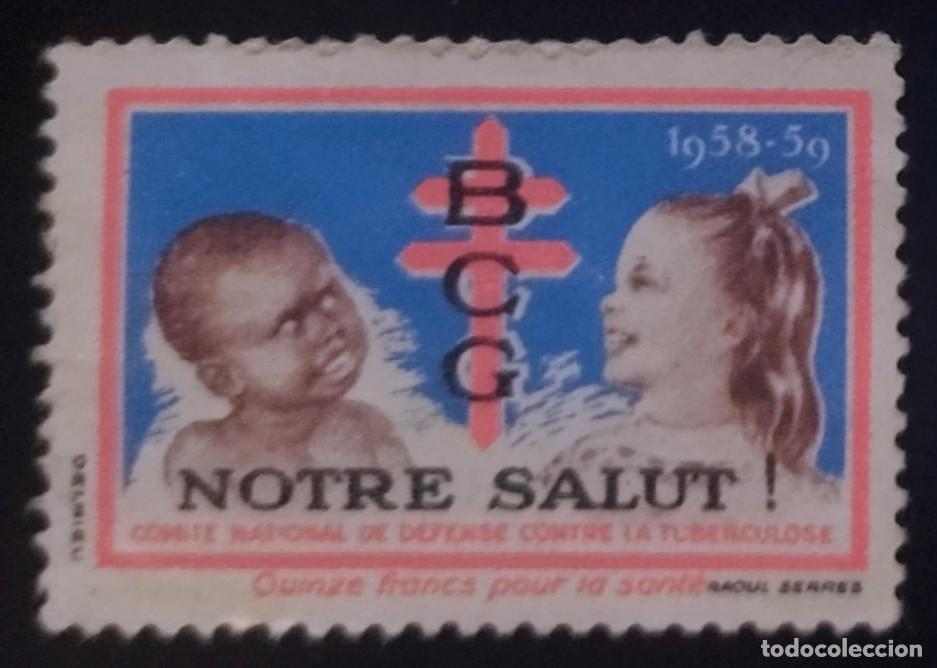 Sellos: FRANCIA 1959 VI&Ntilde;ETA NOTTE SALUT - ANTITUBERCULOSIS. NUEVO SIN GOMA (MNG).
