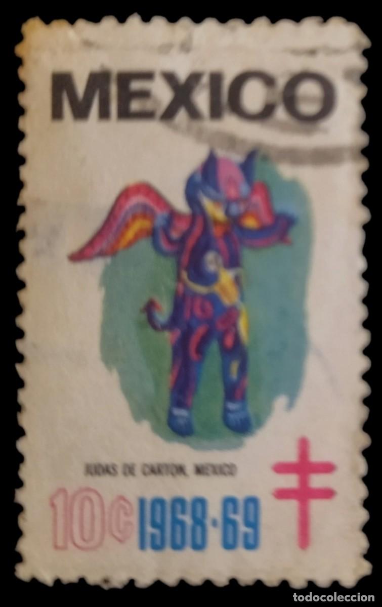 Sellos: M&Eacute;XICO 1968 -1969 VI&Ntilde;ETA ANTITUBERCULOSIS. USADO.