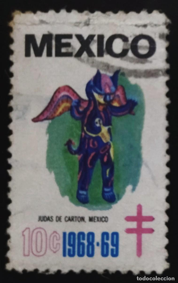 Sellos: M&Eacute;XICO 1968 -1969 VI&Ntilde;ETA ANTITUBERCULOSIS. USADO.