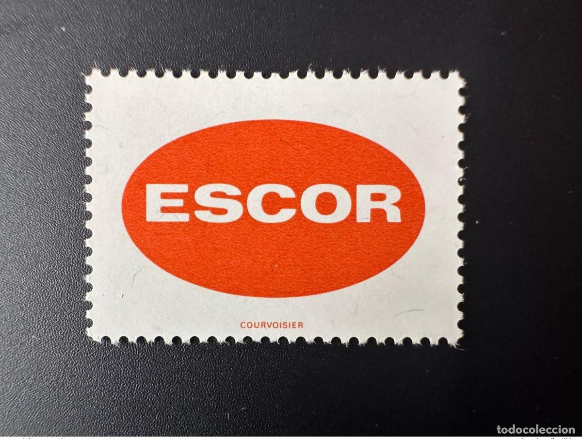 Selos: &iquest;19? Pegatina de H&eacute;lio Courvoisier La-Chaux-De-Fonds Escor Fairplay Automaten