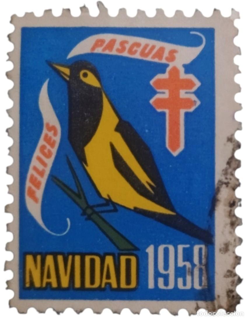 Sellos: VENEZUELA 1958 VI&Ntilde;ETA NAVIDAD - FELICES PASCUAS - ANTITUBERCULOSIS - BIRDS. USADO.