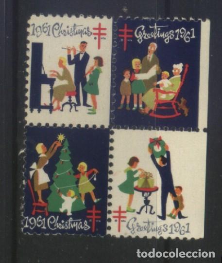 Timbres: S-12094- USA. CHRISTMAS, GREETINGS 1961. PRO TUBERCULOSOS. CRUZ DE LORENA.