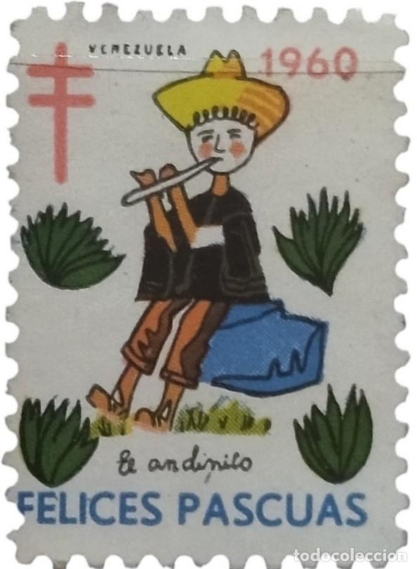 Selos: VENEZUELA 1960 VI&Ntilde;ETA FELICES PASCUAS - EL ANDINITO. NUEVO SIN GOMA (MNG).